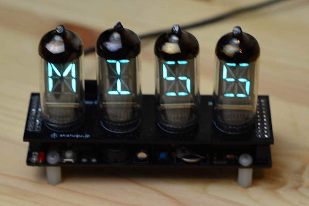 Amazon.co.jp: 蛍光表示管モジュラー時計 IV-4 （4桁、ケース付き